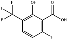 6-Fluoro-2-hydroxy-3-(trifluoromethyl)benzoic acid 结构式