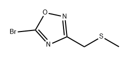 5-溴-3-((甲硫基)甲基)-1,2,4-噁二唑 结构式