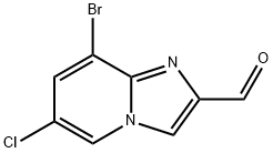 Imidazo[1,2-a]pyridine-2-carboxaldehyde, 8-bromo-6-chloro- Struktur