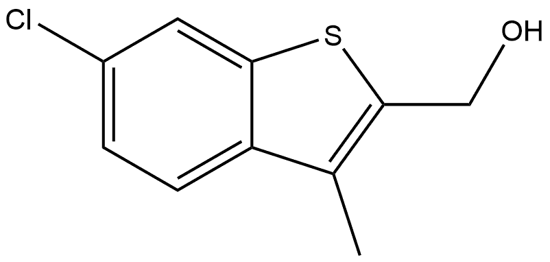 (6-chloro-3-methylbenzo[b]thiophen-2-yl)methanol 结构式