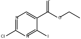 ethyl 2-chloro-4-iodopyrimidine-5-carboxylate Struktur