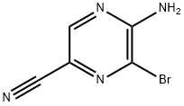 2-Pyrazinecarbonitrile, 5-amino-6-bromo- Structure
