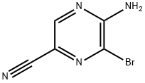 5-氨基-6-溴吡嗪-2-腈 结构式