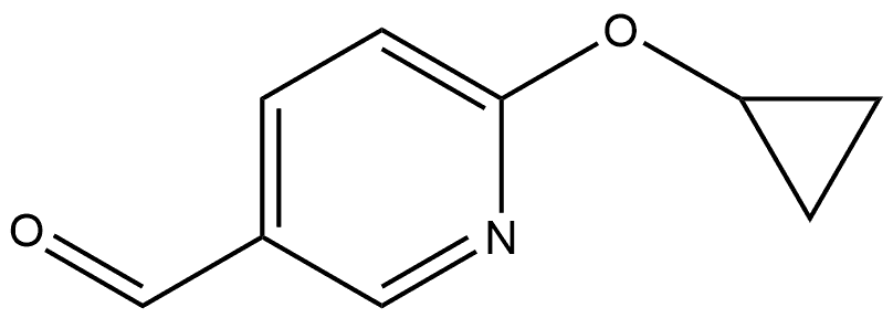 6-(Cyclopropyloxy)-3-pyridinecarboxaldehyde,1823967-13-0,结构式