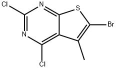 6-溴-2,4-二氯-5-甲基噻吩并[2,3-D]嘧啶,1823968-90-6,结构式