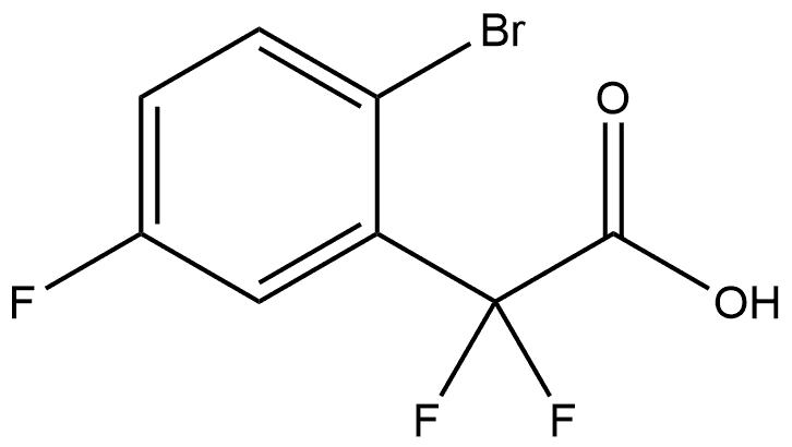 2-(2-bromo-5-fluorophenyl)-2，2-difluoroacetic acid 结构式