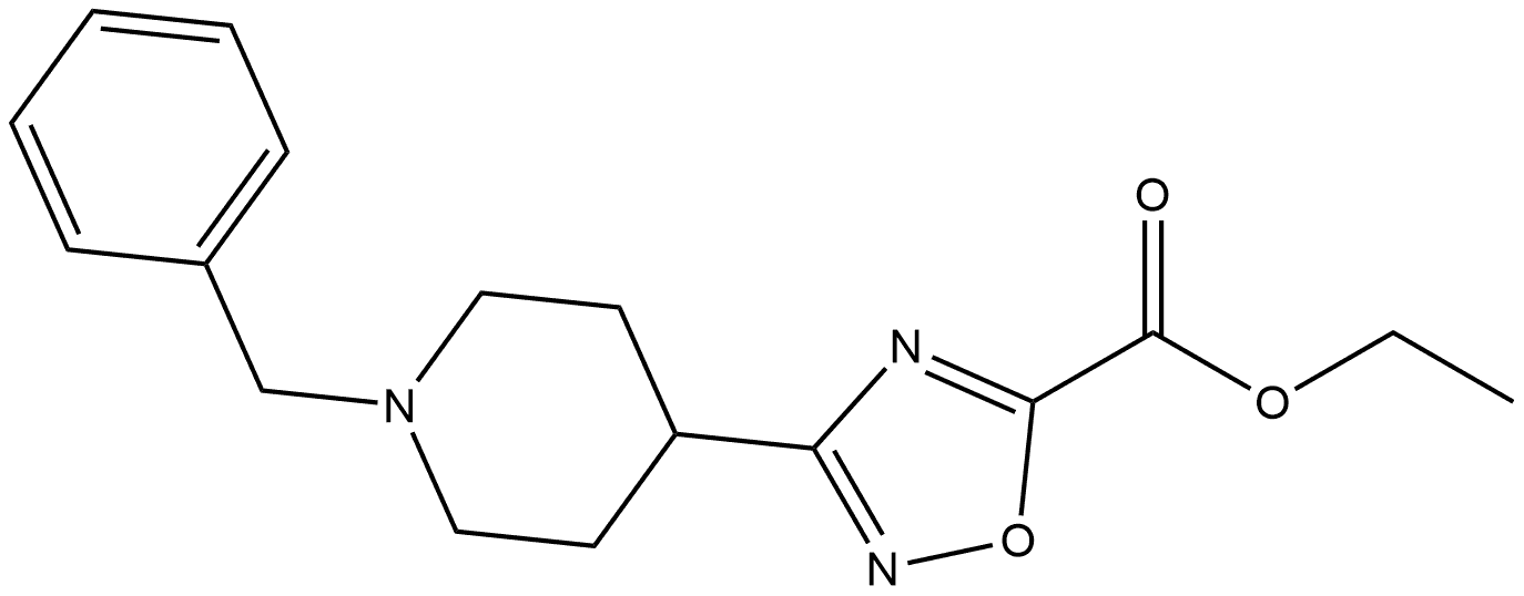 Ethyl 3-(1-Benzyl-4-piperidyl)-1,2,4-oxadiazole-5-carboxylate Structure