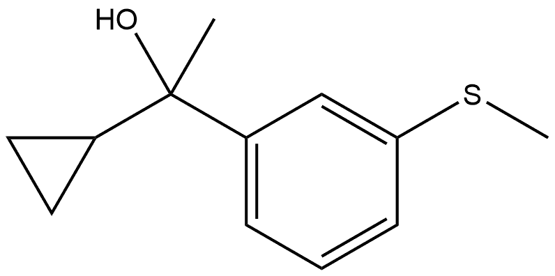 Benzenemethanol, α-cyclopropyl-α-methyl-3-(methylthio)- Struktur