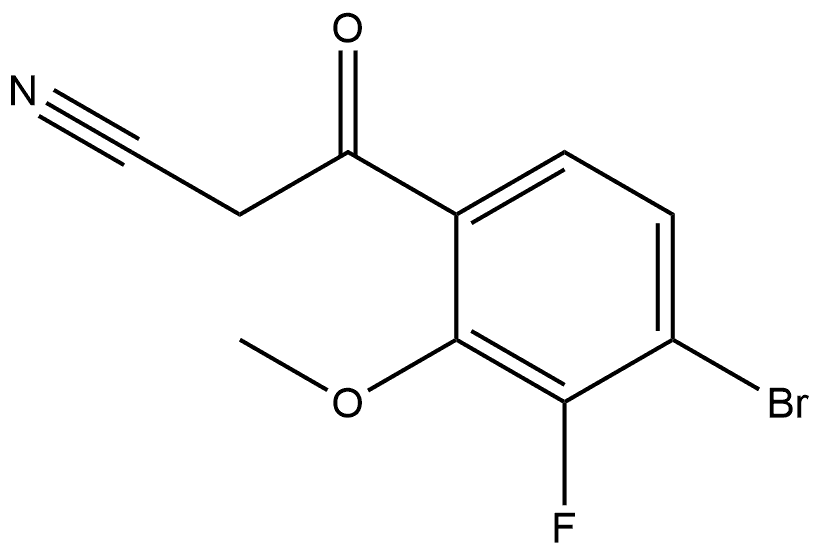 4-Bromo-3-fluoro-2-methoxybenzoylacetonitrile 结构式