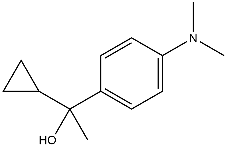 1-[4-(Dimethylamino)phenyl]-1-cyclopropyl ethanol 化学構造式