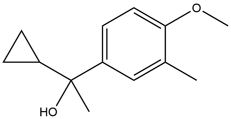 1-(4-Methoxy-3-methylphenyl)-1-cyclopropyl ethanol Structure