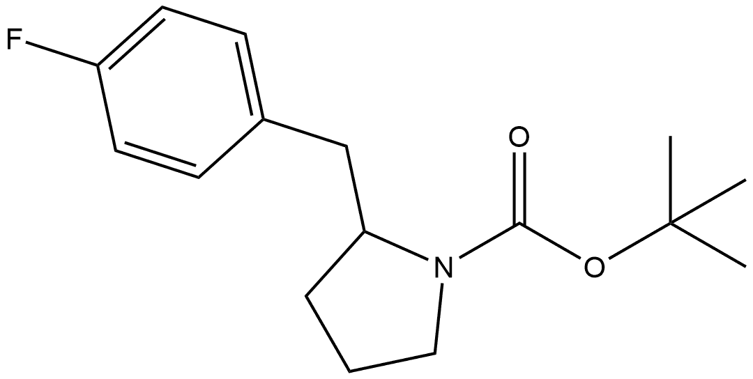 tert-butyl 2-(4-fluorobenzyl)pyrrolidine-1-carboxylate Structure