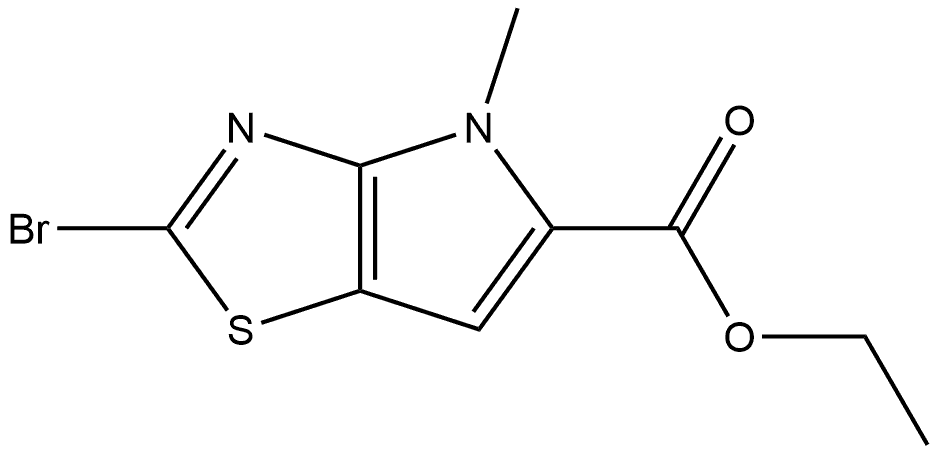 4H-Pyrrolo[2,3-d]thiazole-5-carboxylic acid, 2-bromo-4-methyl-, ethyl ester Struktur