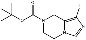 Imidazo[1,5-a]pyrazine-7(8H)-carboxylic acid, 5,6-dihydro-1-iodo-, 1,1-dimethylethyl ester Structure