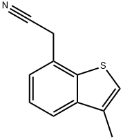 2-(3-methyl-1-benzothiophen-7-yl)acetonitrile,1824155-77-2,结构式