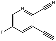 2-Pyridinecarbonitrile, 3-ethynyl-5-fluoro- Struktur