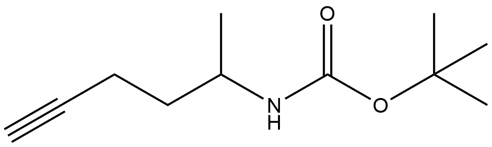 1,1-Dimethylethyl N-(1-methyl-4-pentyn-1-yl)carbamate Struktur