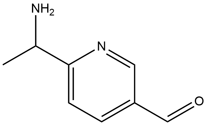 6-(1-Aminoethyl)-3-pyridinecarboxaldehyde Struktur