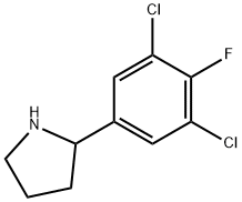 2-(3,5-dichloro-4-fluorophenyl)pyrrolidine Structure