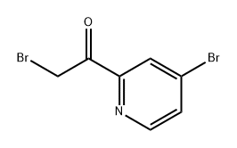 Ethanone, 2-bromo-1-(4-bromo-2-pyridinyl)- Structure