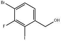 4-Bromo-3-fluoro-2-iodobenzyl alcohol 化学構造式