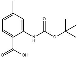 Benzoic acid, 2-[[(1,1-dimethylethoxy)carbonyl]amino]-4-methyl-,1824276-92-7,结构式