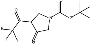 1-Pyrrolidinecarboxylic acid, 3-oxo-4-(2,2,2-trifluoroacetyl)-, 1,1-dimethylethyl ester|3-三氟甲基-4-氧代-吡咯烷-1-羧酸叔丁酯