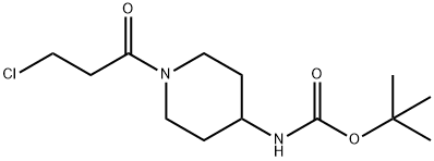 1,1-二甲基乙基N-[1-(3-氯-1-氧丙基)-4-哌啶基]氨基甲酸酯, 1824304-68-8, 结构式