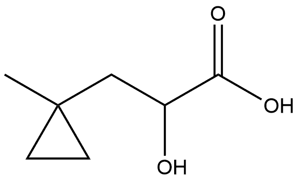 Cyclopropanepropanoic acid, α-hydroxy-1-methyl- Structure