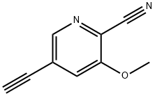 5-Ethynyl-3-methoxy-2-pyridinecarbonitrile Struktur