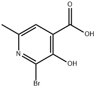 4-Pyridinecarboxylic acid, 2-bromo-3-hydroxy-6-methyl- Struktur