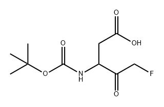 Pentanoic acid, 3-[[(1,1-dimethylethoxy)carbonyl]amino]-5-fluoro-4-oxo- Structure