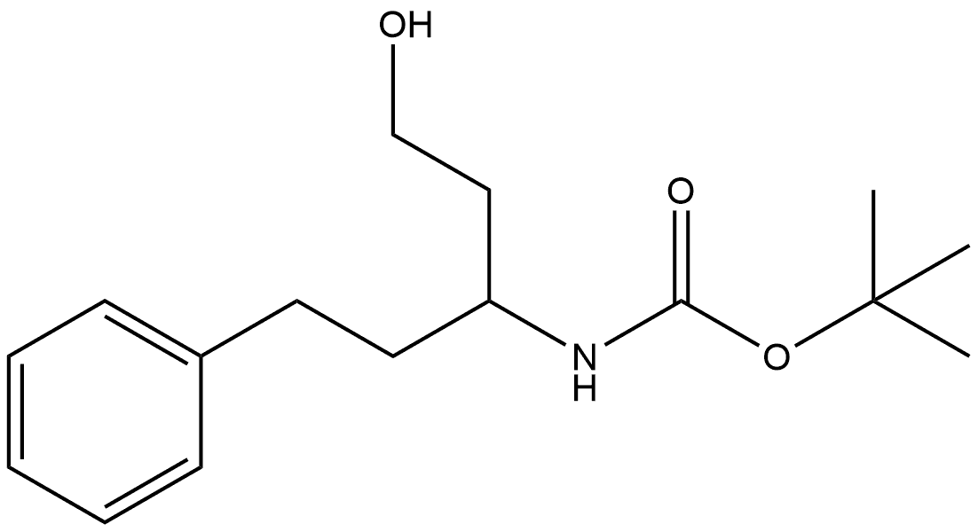 tert-butyl (1-hydroxy-5-phenylpentan-3-yl)carbamate Structure