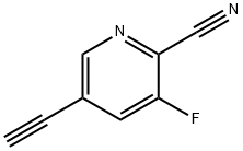 5-Ethynyl-3-fluoro-2-pyridinecarbonitrile 化学構造式