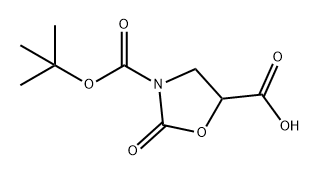 3,5-Oxazolidinedicarboxylic acid, 2-oxo-, 3-(1,1-dimethylethyl) ester Struktur