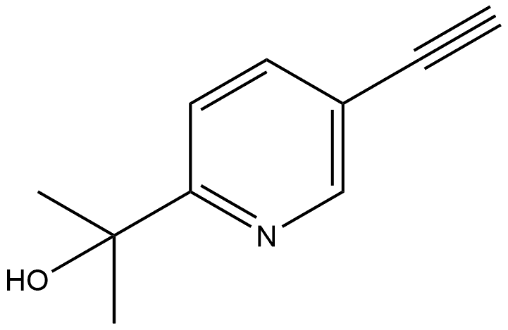 2-(5-乙炔基吡啶-2-基)丙-2-醇 结构式