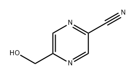2-Pyrazinecarbonitrile, 5-(hydroxymethyl)- Struktur