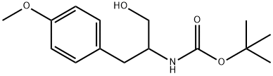 Carbamic acid, N-[2-hydroxy-1-[(4-methoxyphenyl)methyl]ethyl]-, 1,1-dimethylethyl ester 化学構造式