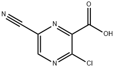 2-Pyrazinecarboxylic acid, 3-chloro-6-cyano- Structure