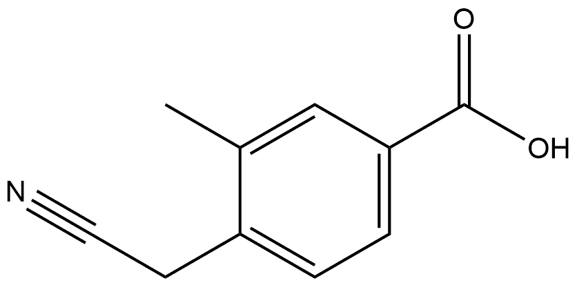 4-(cyanomethyl)-3-methylbenzoic acid Struktur