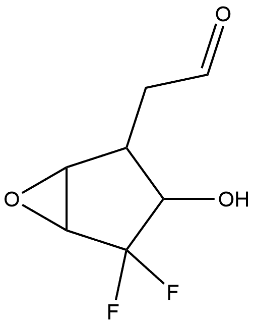 2-{4,4-difluoro-3-hydroxy-6-oxabicyclo[3.1.0]hexan-2-yl}acetaldehyde Structure