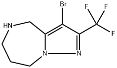 3-bromo-2-(trifluoromethyl)-5,6,7,8-tetrahydro-4H-pyrazolo[1,5-a][1,4]diazepine 化学構造式