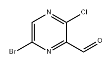 2-Pyrazinecarboxaldehyde, 6-bromo-3-chloro- Struktur
