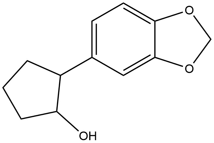 2-(benzo[d][1,3]dioxol-5-yl)cyclopentanol 结构式