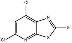 2-溴-5,7-二氯噻唑并[5,4-B]吡啶,1824632-48-5,结构式