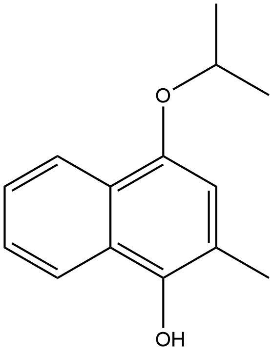 2-Methyl-4-(1-methylethoxy)-1-naphthalenol 化学構造式