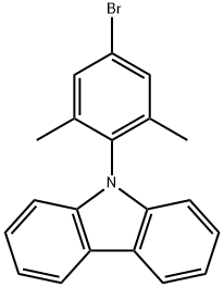 9H-Carbazole, 9-(4-bromo-2,6-dimethylphenyl)- Structure