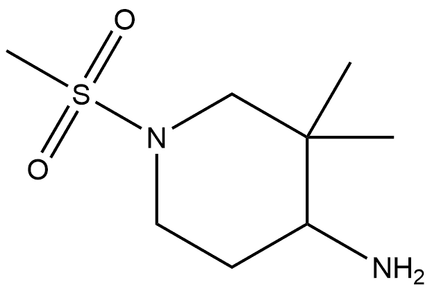 3,3-Dimethyl-1-(methylsulfonyl)-4-piperidinamine Structure