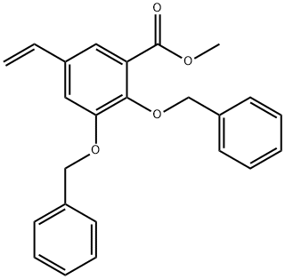 2,3-双(苄氧基)-5-乙烯基苯甲酸甲酯, 182676-92-2, 结构式