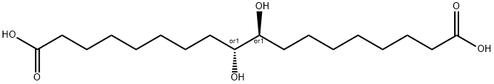 rel-(9R*,10S*)-9,10-ジヒドロキシオクタデカン二酸 化学構造式